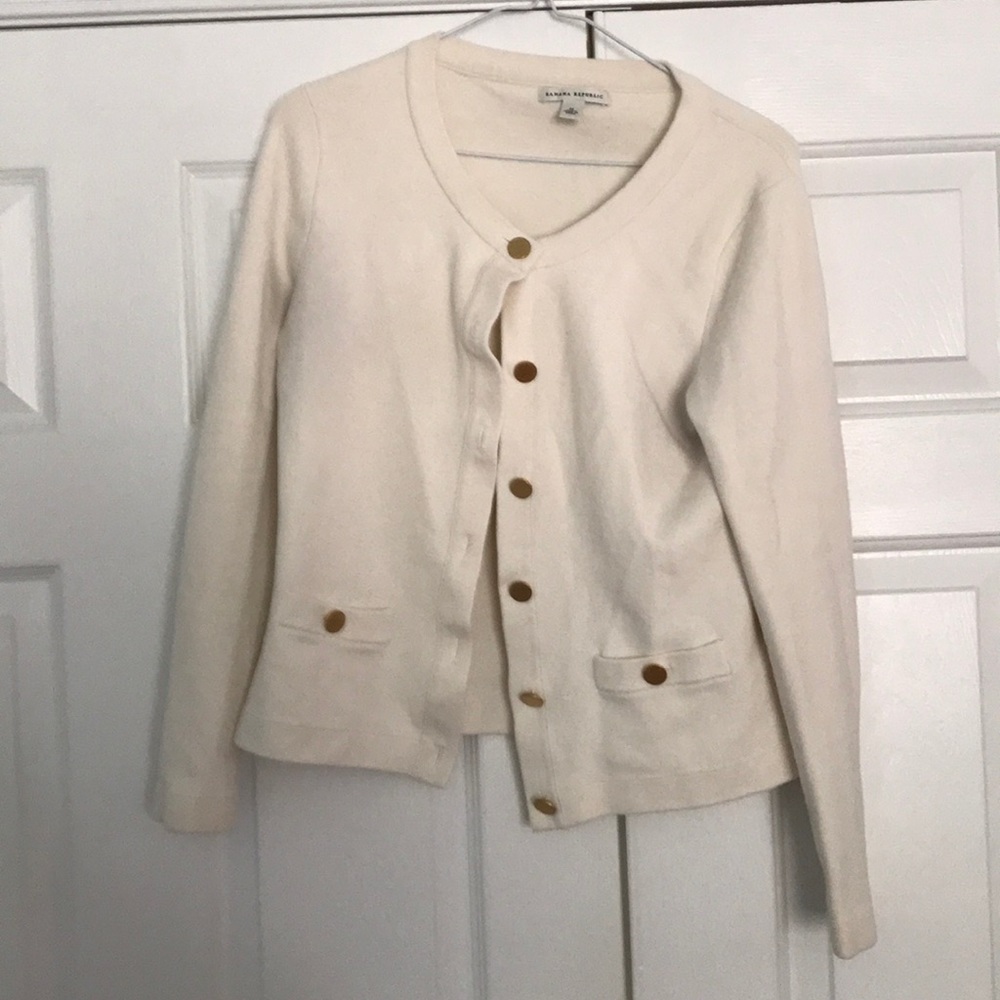 Banana Republic Size M White Sweater